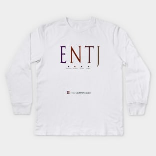 ENTJ The Commander, Myers-Briggs Personality Type Kids Long Sleeve T-Shirt